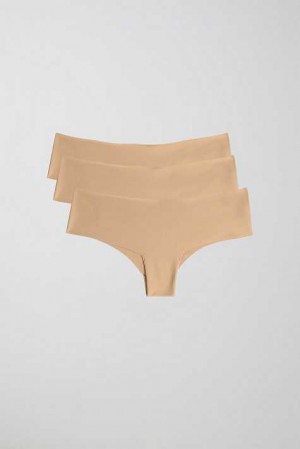 Women Gina Tricot 3-pack Invisible Brazilian Panty White | 40YRWOVHD