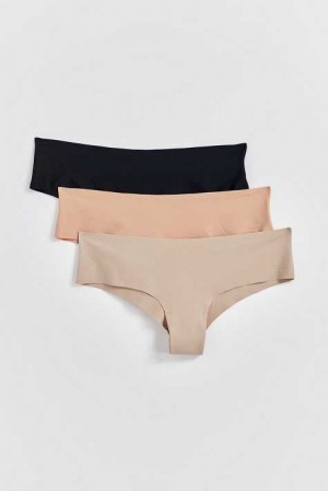 Women Gina Tricot 3-pack Invisible Brazilian Panty Black | 90YETGLAO