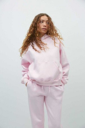 Women Gina Tricot Basic Original Hoodie Pink | 46QFYKGZW