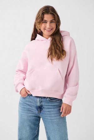 Women Gina Tricot Basic Original Hoodie Pink | 67WZISUKE