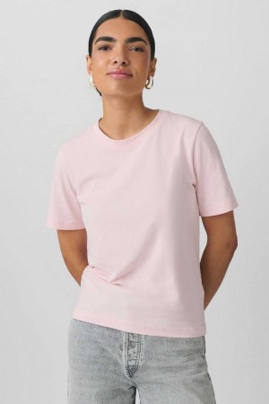 Women Gina Tricot Basic Original T Shirts Pink | 63EGZSTUQ