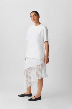 Women Gina Tricot Basic Oversized T Shirts White | 62SPXJWNM