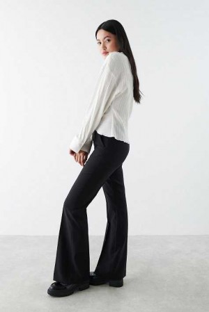 Women Gina Tricot Bootcut Trousers Black | 08BTMXIDG