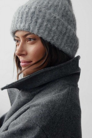 Women Gina Tricot Brushed Beanie Grey | 64XVSRNIQ