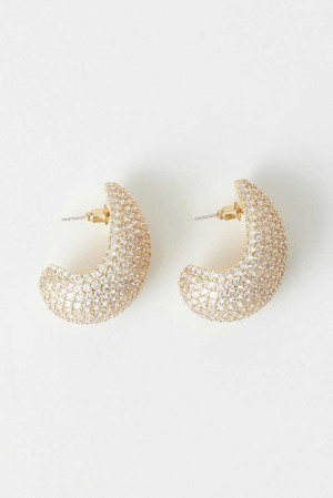 Women Gina Tricot Drop Earrings Gold | 34UCEQDLB