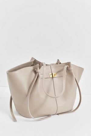 Women Gina Tricot Long Strap Pu Bag White | 45HFLVYWZ