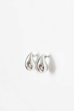 Women Gina Tricot Mini Drop Earrings Grey | 01WYGHTFA