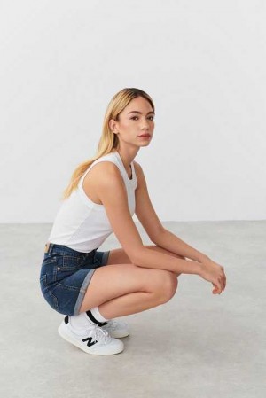 Women Gina Tricot Molly Denim Shorts Blue | 18UQHCPIA