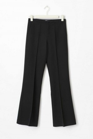 Women Gina Tricot Petite Bootcut Trousers Black | 10EGNHZAW