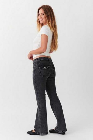 Women Gina Tricot Y2k Low Bootcut Jeans Grey | 75PUCTBAX