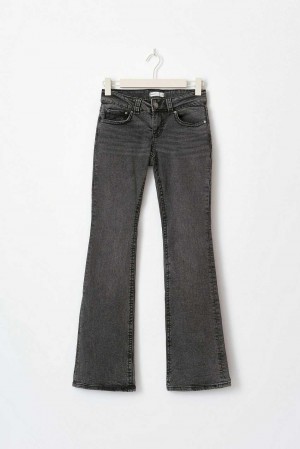 Women Gina Tricot Y2k Petite Bootcut Jeans Grey | 62SUXJHAG