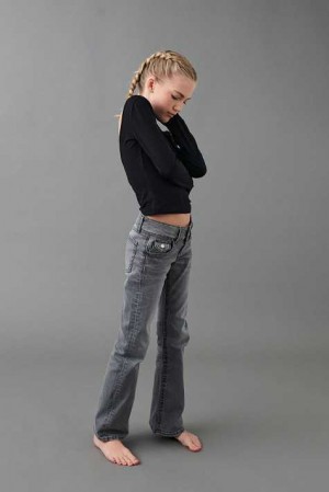 Young Gina Tricot Chunky Basic Flared Jeans Grey | 02XAQVJKR