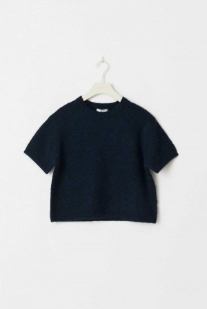 Young Gina Tricot Y Knitted T Shirts Blue | 04JWEPNDM