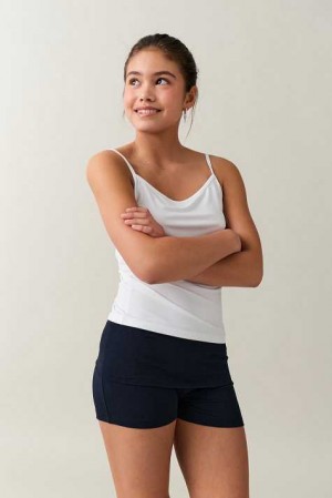 Young Gina Tricot Y Low Waist Yoga Shorts Blue | 32PRUWZLT