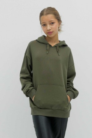 Young Gina Tricot Y Oversized Hoodie Green | 68VGWXJLZ